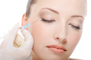 injection of botox in the female eye
